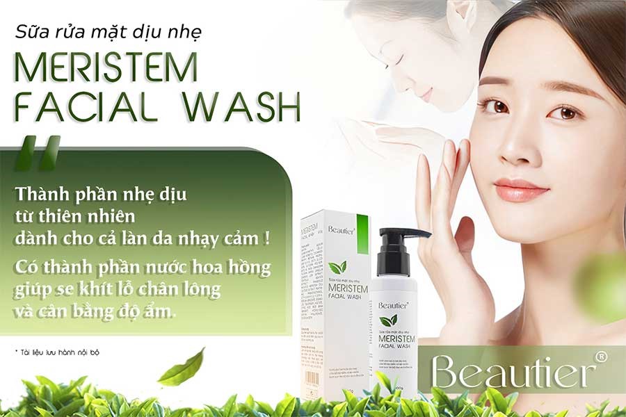 Meristem Facial Wash là sản phẩm sữa rửa mặt dịu nhẹ giúp cấp ẩm cho da
